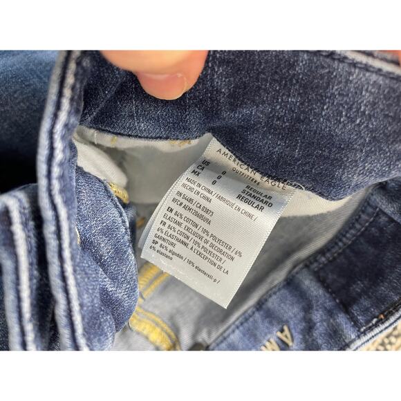 American Eagle Curvy Super Hi-Rise Legging Womens size 0 Regular Distressed - Picture 5 of 7